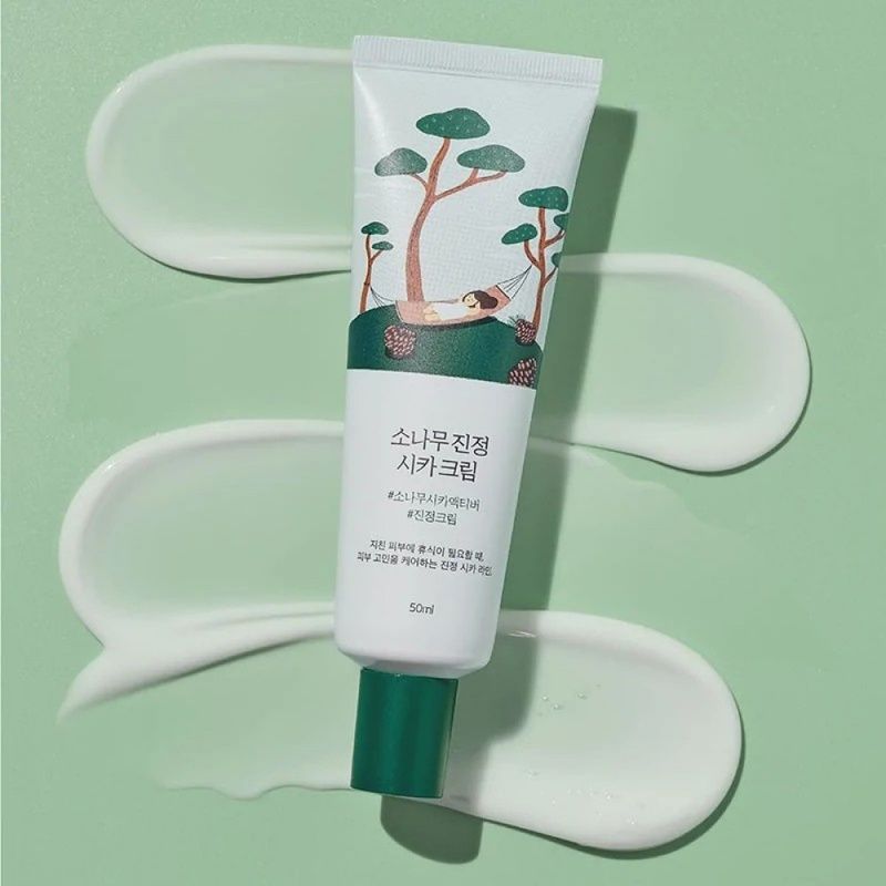 Заспокійливий крем з екстрактом голок сосни ROUND LAB Pine Calming Cica Cream, 50 мл 8809783325674 фото