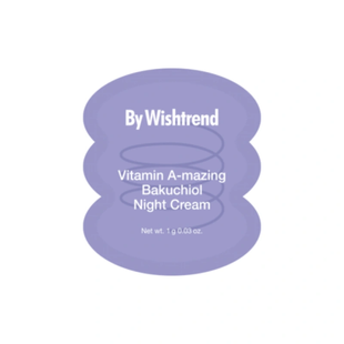 Нічний крем з ретинолом та бакучіолом By Wishtrend Vitamin A-mazing Bakuchiol Night Cream, 1 мл 56436546354 фото