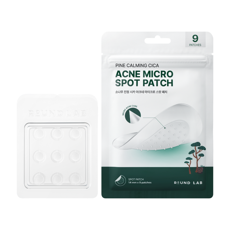 Мікроголкові патчі проти прищів ROUND LAB Pine Calming Cica Acne Micro Spot Patch, 9 шт 8809962543356 фото