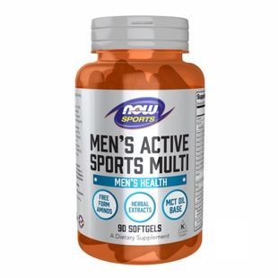 Мультивітаміни для чоловіків NOW Men`s Extreme Sports Multi м'які капсули, 90 шт 733739038906 фото