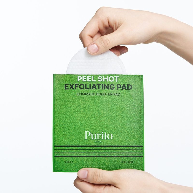 Пілінг-педи з деревним вугіллям та ензимами Purito Seoul Peel Shot Exfoliating Pad, 8 шт 8809563104055 фото