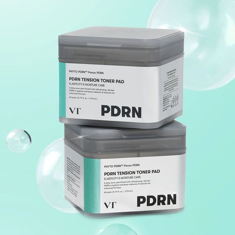 Тонер-пади для пружності та глибокого зволоження шкіри VT COSMETICS PDRN Tension Toner Pad, 60 шт 8803463014407 фото