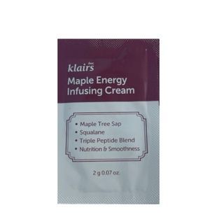 Живильний крем з соком клену Dear, Klairs Maple Energy Infusing Cream, 2 г 88095728939641 фото