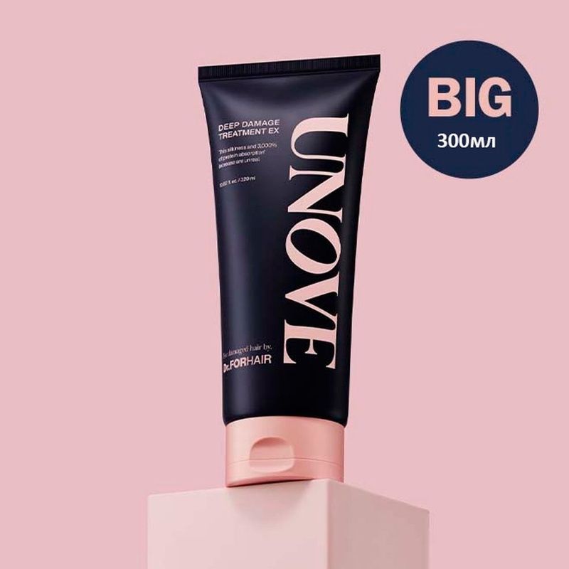 Протеїнова маска для пошкодженого волосся UNOVE Deep Damage Treatment EX Warm Petals, 320 мл 8809669502595 фото