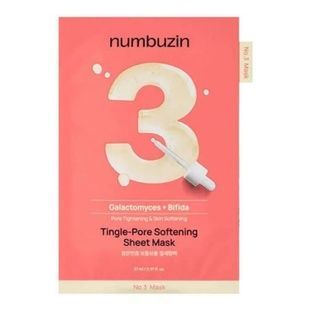 Тканинна маска для звуження пор обличчя Numbuzin No.3 Tingle-Pore Softening Sheet Mask, 1 шт 8809652580272 фото