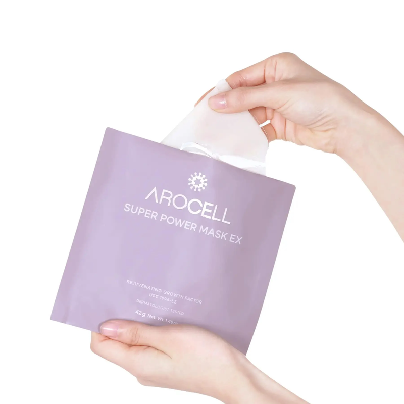 Гідрогелева маска з колагеном та 10 видами гіалуронової кислоти Arocell Super Power Mask EX, 42 г * 4 шт 8809710460614 фото