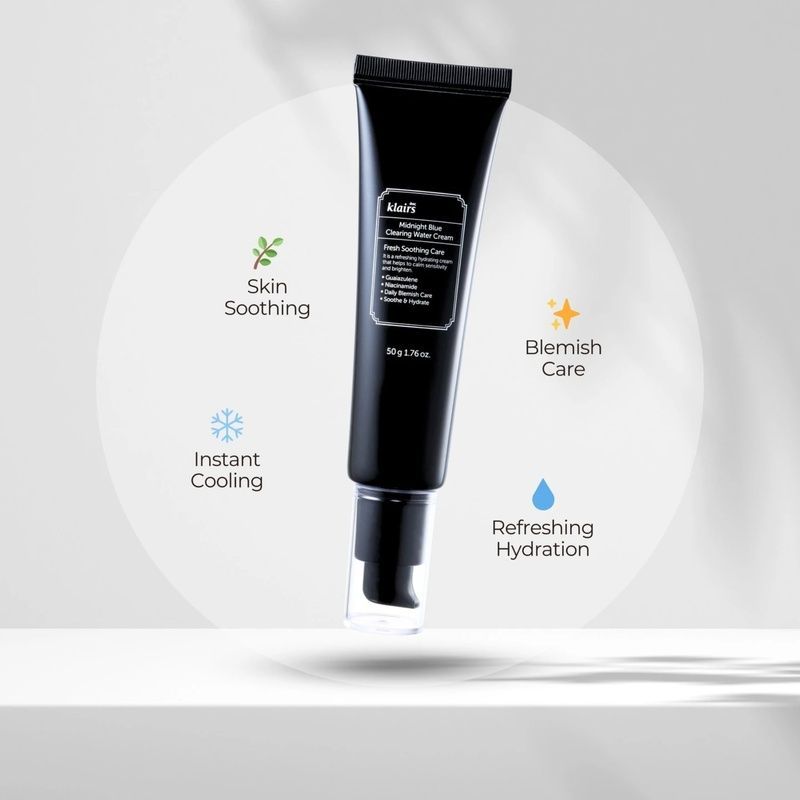 Зволожуючий крем-гель для обличчя DEAR, KLAIRS Midnight Blue Clearing Water Cream, 20 г 8809572893025 фото