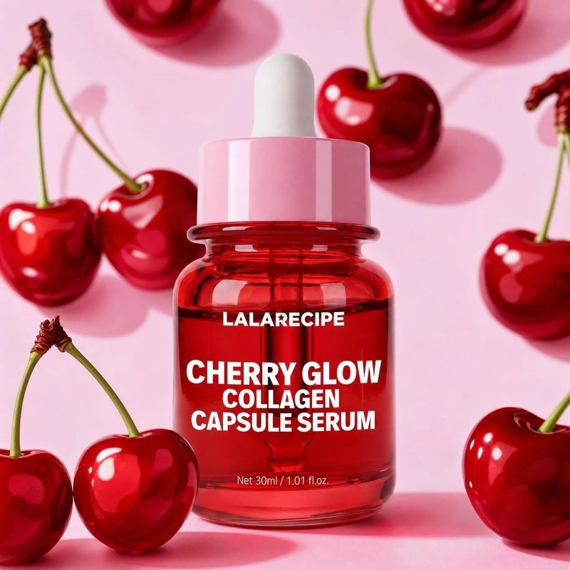 Сироватка для сяйва шкіри з екстрактом вишні та колагеном Lalarecipe Cherry Glow Collagen Capsule Serum, 30 мл 8800247162163 фото