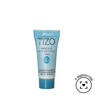 Крем мінеральний сонцезахисний з відтінком TiZO Mineral Sun Defense Tinted SPF 50, 5 г TZ0007 фото