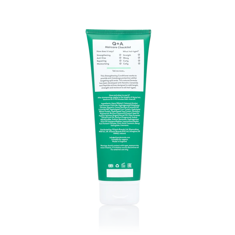 Кондиціонер для укріплення та покращення росту волосся Q+A Strengthening Conditioner, 250 мл 5060486268849 фото