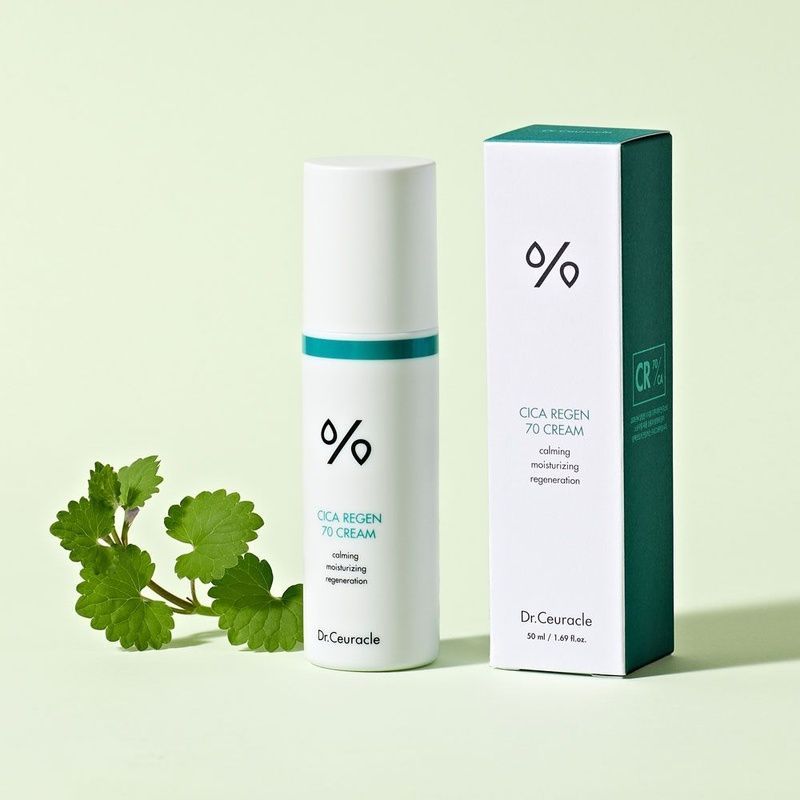 Заспокійливий крем з центелою азіатською Dr.Ceuracle Cica Regen 70 Cream Відсутнє накування, 50 г 88061336143721 фото