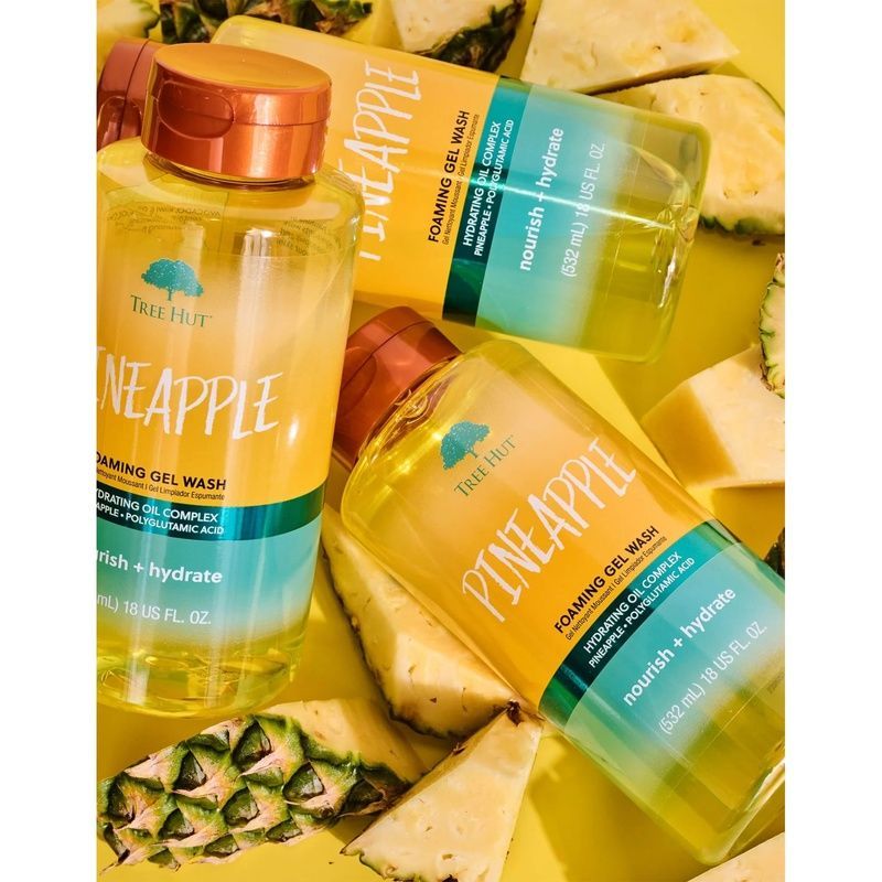 Гель для душу Tree Hut Pineapple Foaming Gel Wash, 532 мл 075371250682 фото