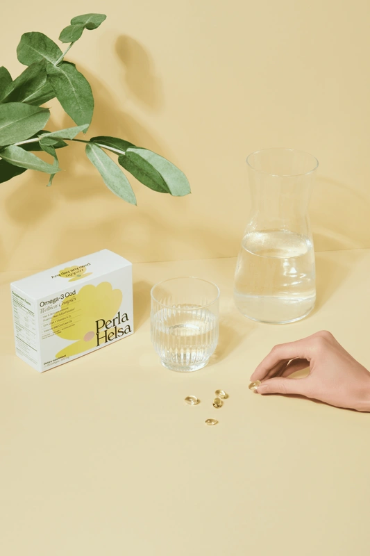 Омега-3 із Тріски з вітамінами А і Dз, 120 капсул Perla Helsa Omega-3 Cod Wellness Complex Dietary Supplement 4820225140062 фото