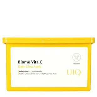 Упаковка освітлювальних тканинних масок UIQ Biome Vita C Daily Glow Mask, 30 шт 04432 фото