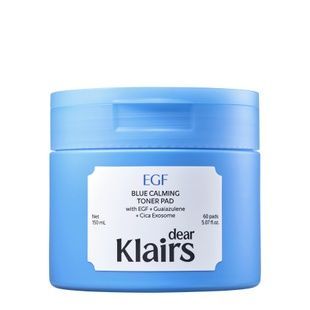 Заспокійливі тонізуючі пади DEAR, KLAIRS EGF Blue Calming Toner Pad, 60 шт 8809572895463 фото