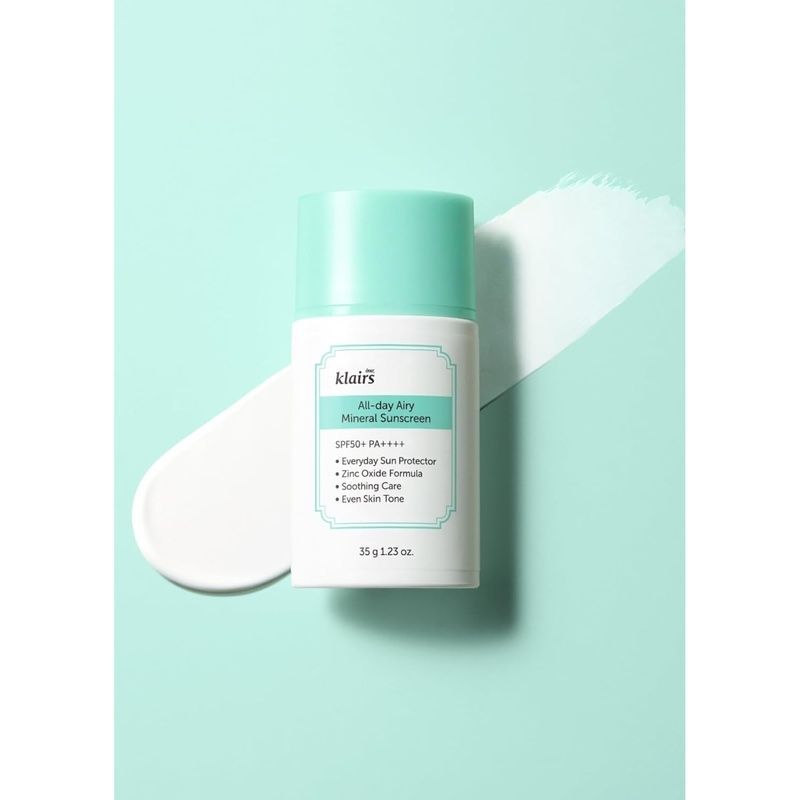 Мінеральний сонцезахисний крем DEAR, KLAIRS All-day Airy Mineral Sunscreen, 35 г 8809572892400 фото