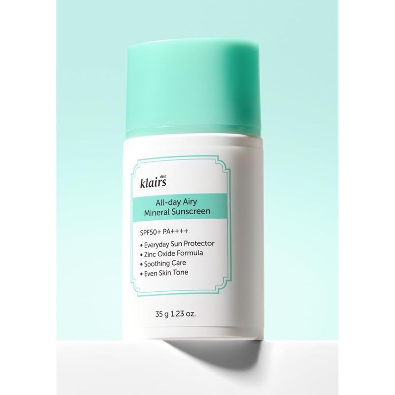 Мінеральний сонцезахисний крем DEAR, KLAIRS All-day Airy Mineral Sunscreen, 35 г 8809572892400 фото