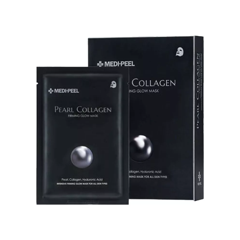 Маска тканинна з колагеном Medi-Peel Pearl Collagen Firming Glow Mask, 1 шт 8809409345406 фото
