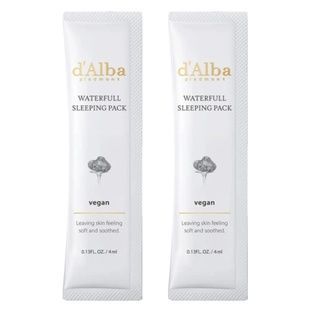 Нічна гелева маска D'ALBA Waterfull Sleeping Pack, 2 шт*4 мл 8809676153575 фото