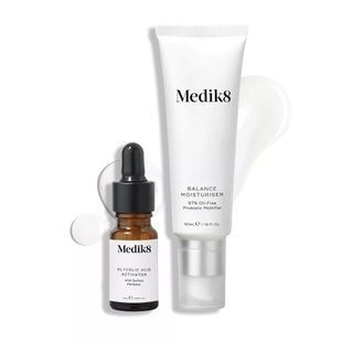 Зволожуючий крем для проблемної шкіри з активатором Medik8 Balance Moisturiser with Glycolic Acid Activator. 50 мл/10 мл P08798 фото