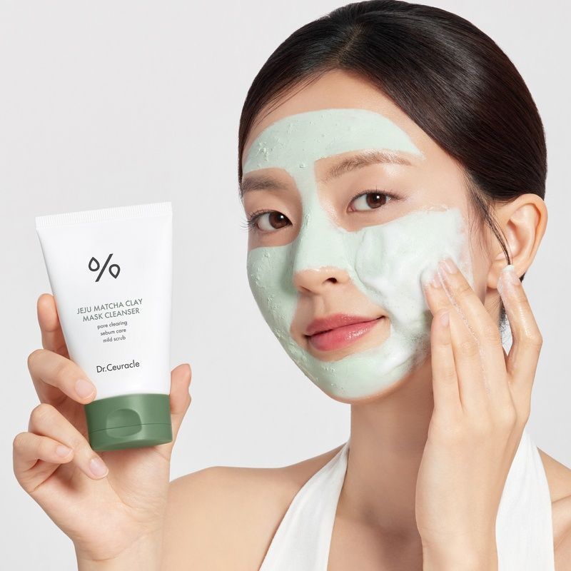 Очищувальна глиняна маска з чаєм Матча Dr.Ceuracle Jeju Matcha Clay Mask Cleanser, 120 мл 8806133617205 фото