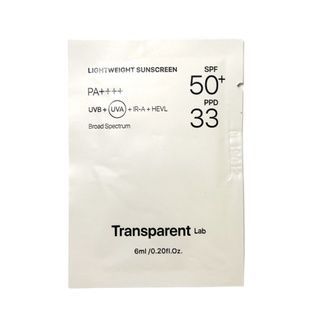 Легкий сонцезахисний крем SPF50+ Transparent Lab Lightweight Sunscreen SPF50+, 6 мл 43609/S фото