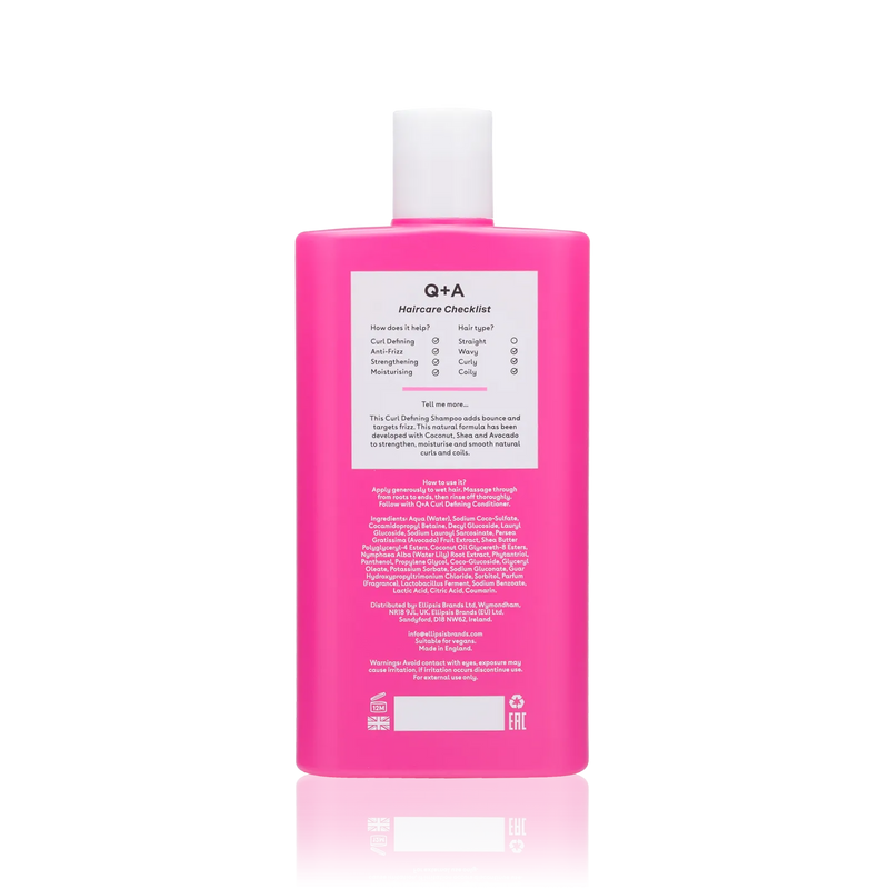 Шампунь для кучерявого волосся Q+A Curl Defining Shampoo, 250 мл 5060486268856 фото