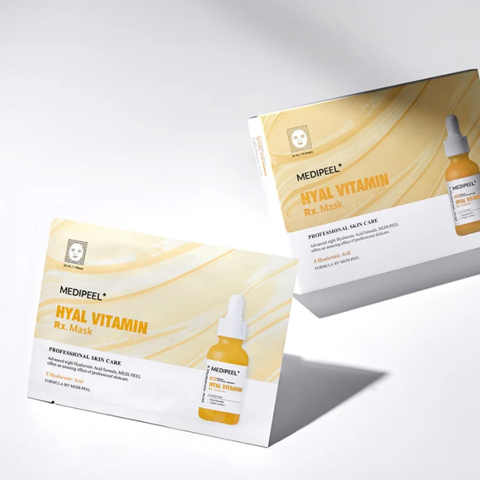 Зволожувальна тканинна маска для обличчя з вітамінами Medi-Peel Hyal Vitamin Rx Mask, 1 шт 8809941822403 фото