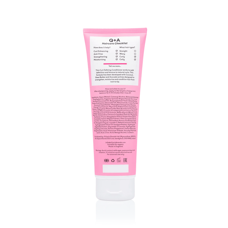 Кондиціонер для кучерявого волосся Q+A Curl Defining Conditioner, 250 мл 5060486268863 фото