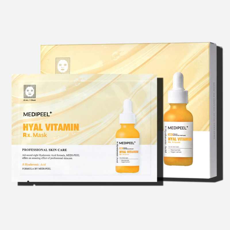 Зволожувальна тканинна маска для обличчя з вітамінами Medi-Peel Hyal Vitamin Rx Mask, 1 шт 8809941822403 фото