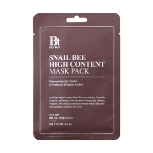 Маска з муцином равлика і отрутою бджоли Benton Snail Bee High Content Mask, 1 шт 8809540510183 фото