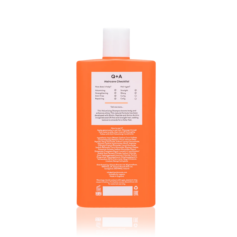 Шампунь для створення об'єму волосся Q+A Volumising Shampoo, 250 мл 5060486268818 фото