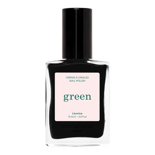 Лак для нігтів з насиченим чорним відтінком Manucurist Green&trade; Licorice, 15 мл 3662263330613 фото