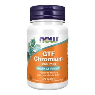 Хром NOW GTF Chromium 200mcg таблетки, 100 шт 733739014306 фото