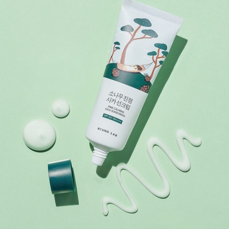 Сонцезахисний крем з екстрактом голок сосни ROUND LAB Pine Calming Cica Sunscreen, 40 мл 8809962542403 фото