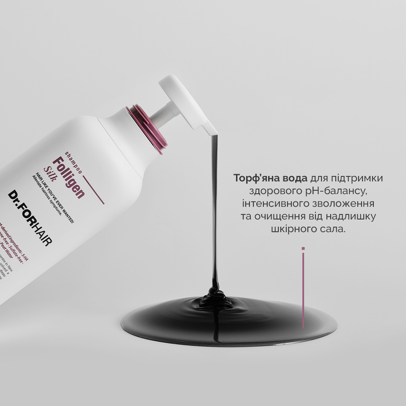 Шампунь для сухого та пошкодженого волосся Dr.FORHAIR Folligen Silk Shampoo, 70 мл 8809485532837 фото