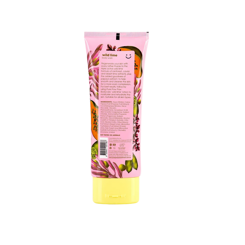 Гель для душу Pure Paw Paw Body Care Wild Lime Wash, 200 мл 9329401001166 фото