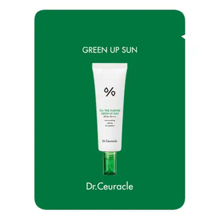 Сонцезахисний крем для нейтралізації почервонінь Dr.Ceuracle Tea Tree Purifine Green Up Sun SPF 50+ PA++++, 2 мл 8806133615768 фото