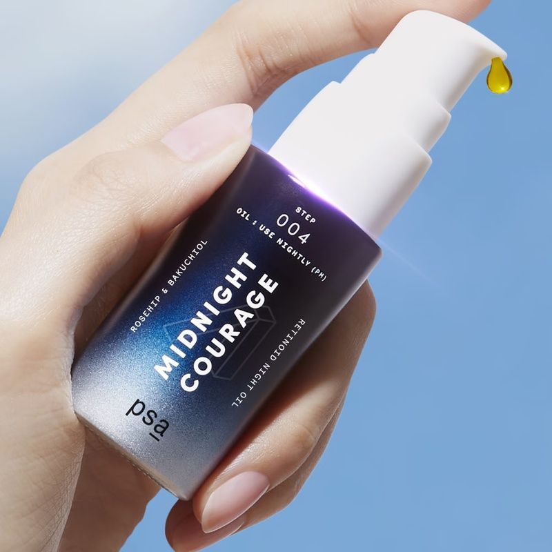 Нічне масло з ретинолом PSA Midnight courage Rosehip & Bakuchiol Retinol Night Oil, 15 мл 8885014071107 фото