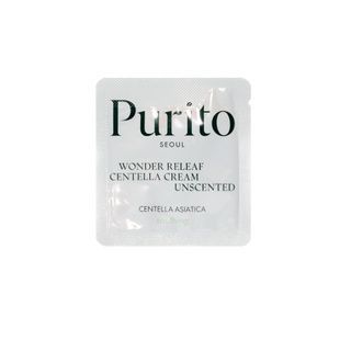 Крем для чутливої шкіри з центеллою без ефірних олій Purito Seoul Wonder Releaf Centella Cream Unscented, 1 мл 05398 фото