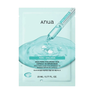 Тканинна маска з PDRN і гіалуроновою кислотою ANUA PDRN Hyaluronic Acid Capsule 100 Serum Mask, 1 шт 8809640737763 фото