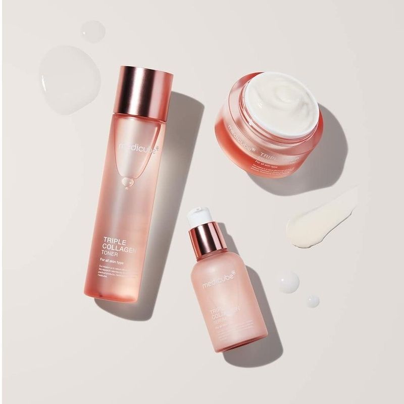 Зволожувальний тонер з колагеном та гіалуроновою кислотою Medicube Triple Collagen Toner, 140 мл 8800256114320 фото
