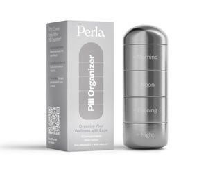 Органайзер для вітамінів у срібному кольорі Perla Helsa Pill Organizer 4820292040029 фото
