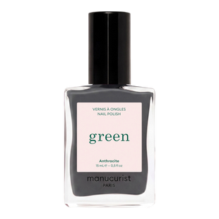 Лак для нігтів з глибоким графітово-сірим відтінком Manucurist Green&trade; Anthracite, 15 мл 3662263331016 фото