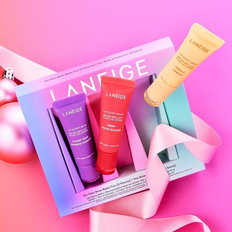 Лімітований набір бальзамів для губ Laneige Lip Glowy Balm Trio Set, 3*10 г 8809925161221 фото