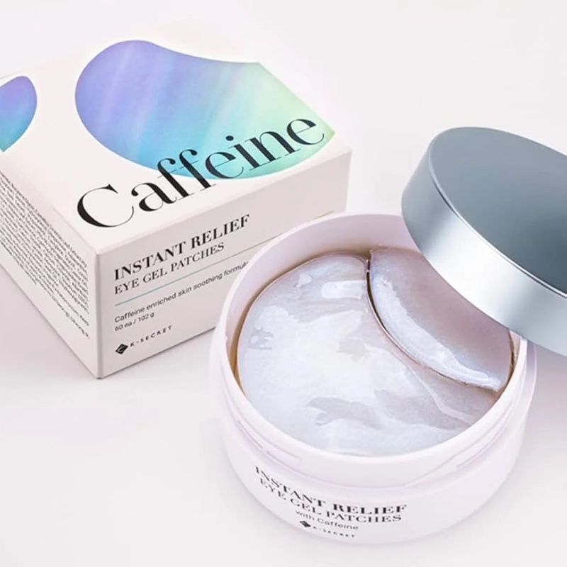 Патчі проти набряків під очима з кофеїном K-SECRET Instant Relief Eye Gel Patches (CAFFEINE), 60 шт 8809695240188 фото