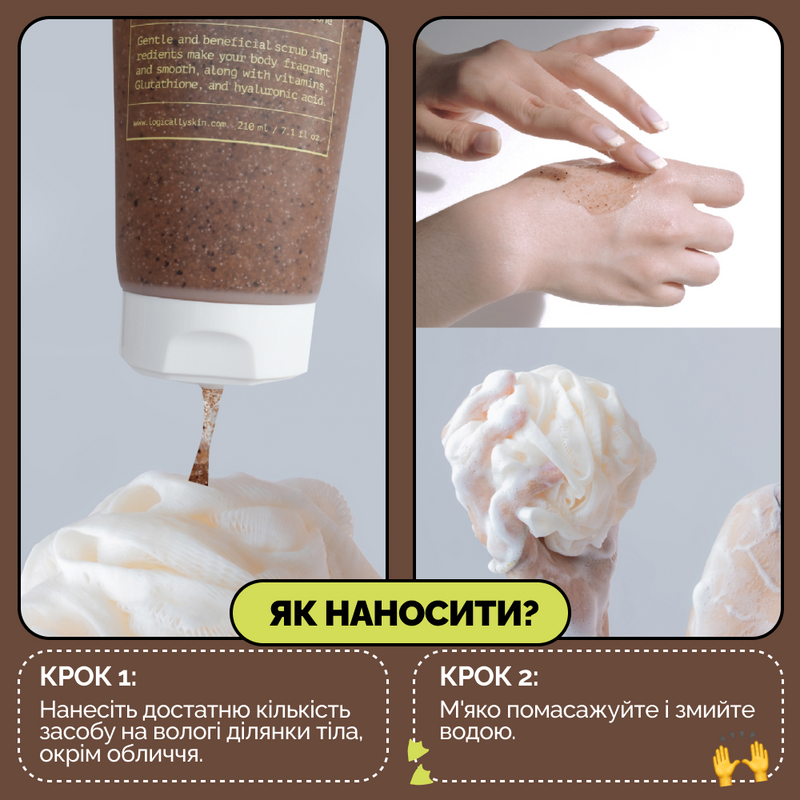 Гель-скраб для душу Logically, Skin Aroma Body Scrub Shower, 210 мл 8809645450629 фото