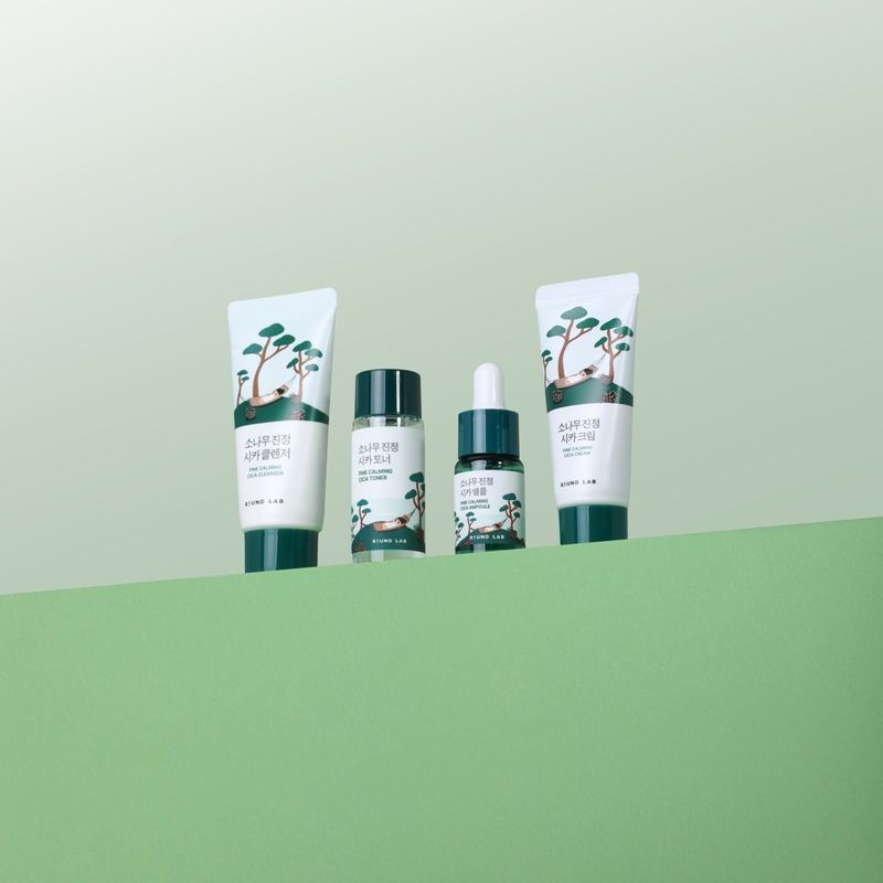 Набір мініверсій засобів з екстрактом голок сосни ROUND LAB Pine Calming Cica Trial Kit 8809962540294 фото