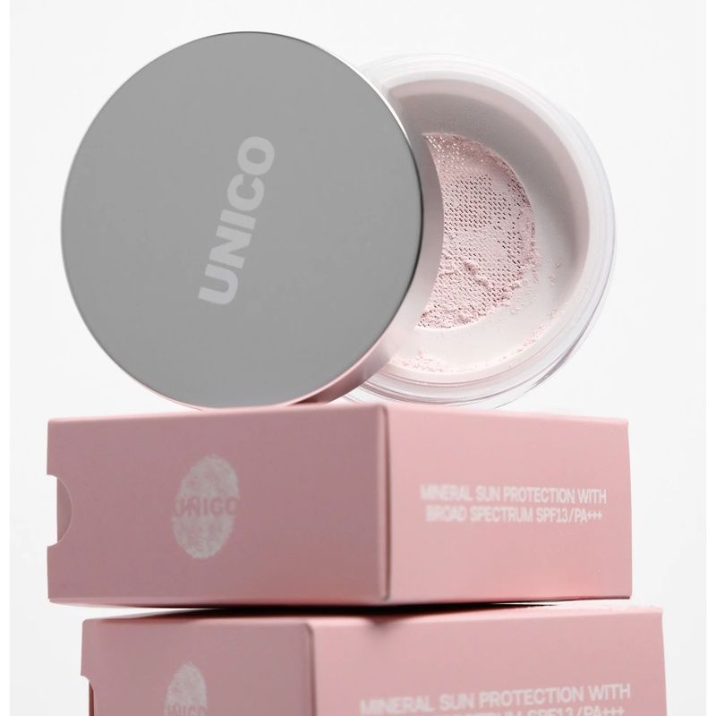 Пудра з сонцезахистом UNICO Setting & Finishing Powder [Pink] SPF13/PA+++, 10 г 482379223 фото