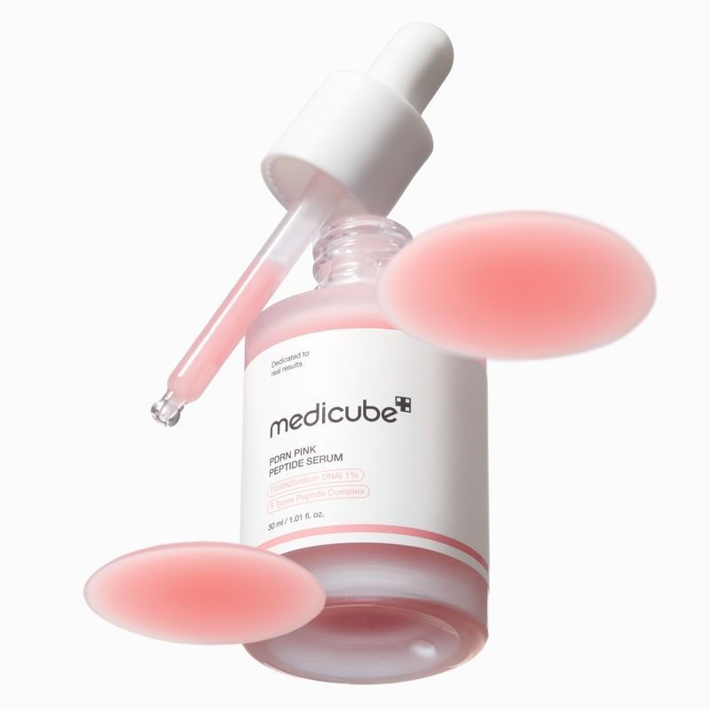 Відновлювальна сироватка з полінуклеотидами та пептидами Medicube PDRN Pink Peptide Serum, 30 мл 8800256108053 фото